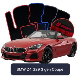 OMEVO Velours-Autofußmatten für BMW Z4 G29 3 gen Coupe (2018-2025)