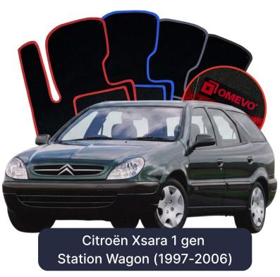 Velours-Autofußmatten OMEVO für Citroën Xsara 1 gen Kombi (1997-2006)