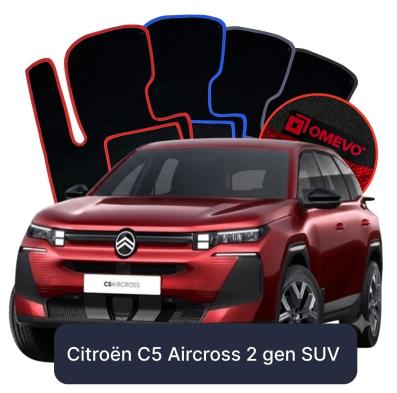 Velours-Autofußmatten OMEVO für Citroën C5 Aircross 2 gen SUV (2025-2026)