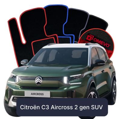 Velours-Autofußmatten OMEVO für Citroën C3 Aircross 2 gen SUV (2024–2025)