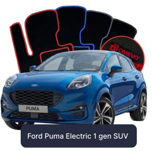 OMEVO Velours-Autofußmatten für Ford Puma Elektromotor 1 gen SUV (2019-2025)
