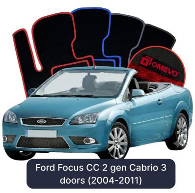 Velours-Autofußmatten OMEVO für Ford Focus CC 2 gen Cabrio 3 Türen (2004-2011)