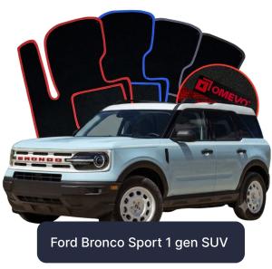 OMEVO Velours-Autofußmatten für Ford Bronco Sport 1 gen SUV (2020-2025)