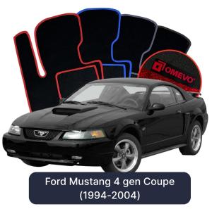 OMEVO Velours-Autofußmatten für Ford Mustang  4 gen Coupe (1994-2004)
