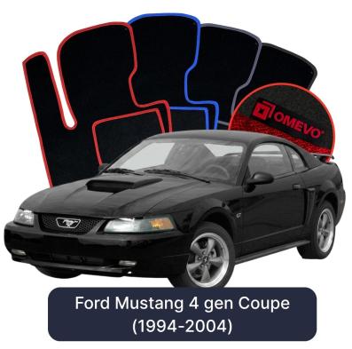 Velours-Autofußmatten OMEVO für Ford Mustang  4 gen Coupe (1994-2004)