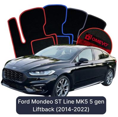 Velours-Autofußmatten OMEVO für Ford Mondeo ST Line MK5 5 gen Liftback (2014-2022)