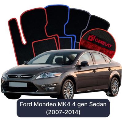 Velours-Autofußmatten OMEVO für Ford Mondeo MK4 4 gen Limousine (2007-2014)