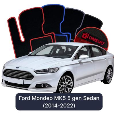 Velours-Autofußmatten OMEVO für Ford Mondeo MK5 5 gen Limousine (2014-2022)
