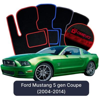 Velours-Autofußmatten OMEVO für Ford Mustang 5 gen Coupe (2004-2014)