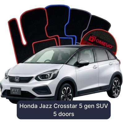 Velours-Autofußmatten OMEVO für Honda Jazz Crosstar 5 gen SUV 5 Türer (2020-2025)