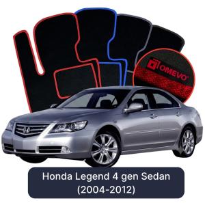 OMEVO Velours-Autofußmatten für Honda Legend 4 gen Limousine (2004-2012)