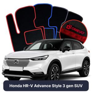 OMEVO Velours-Autofußmatten für Honda HR-V Advance Style 3 gen  SUV (2021-2025)