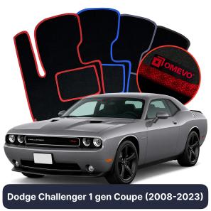 Velours-Autofußmatten OMEVO für Dodge Challenger 1 gen Coupe (2008-2023)