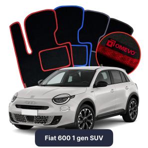Velours-Autofußmatten OMEVO für Fiat 600 1 gen SUV (2023-2025)