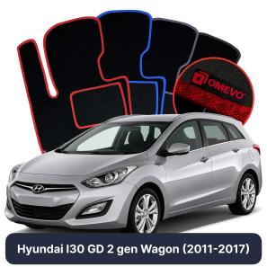 Velours-Autofußmatten OMEVO für Hyundai I30 GD 2 gen Kombi (2011-2017)