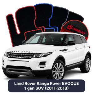 OMEVO Velours-Autofußmatten für Land Rover Range Rover EVOQUE 1 gen SUV (2011-2018)