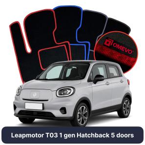 Velours-Autofußmatten OMEVO für Leapmotor T03 1 gen Hatchback 5 Türer (2024-2025)