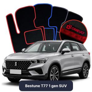 OMEVO Velours-Autofußmatten für Bestune T77 1 gen SUV (2018-2025)