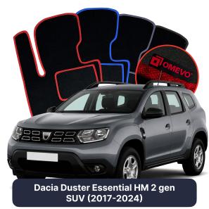Velours-Autofußmatten OMEVO für Dacia Duster Essential HM 2 gen SUV (2017-2024)