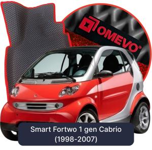 OMEVO 5D Pro EVA Fußmatten für Smart Fortwo 1 gen Cabrio (1998-2007)