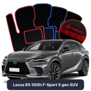 Velours-Autofußmatten OMEVO für Lexus RX 500h F-Sport 5 gen SUV (2022-2025)