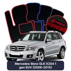 Velours-Autofußmatten OMEVO für Mercedes-Benz GLK X204 1 gen SUV (2008-2015)