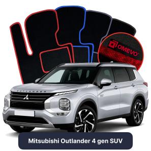 Velours-Autofußmatten OMEVO für Mitsubishi Outlander 4 gen SUV (2021-2025)
