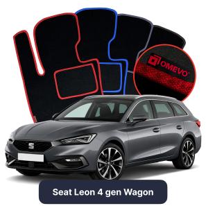 Velours-Autofußmatten OMEVO für Seat Leon 4 gen Kombi (2020-2026)
