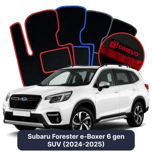 OMEVO Velours-Autofußmatten für Subaru Forester e-Boxer 6 gen SUV (2024-2025)
