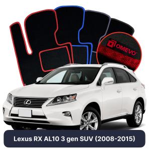 Velours-Autofußmatten OMEVO für Lexus RX AL10 3 gen SUV (2008-2015)