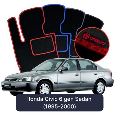 Velours-Autofußmatten OMEVO für Honda Civic 6 gen Limousine (1995-2000)