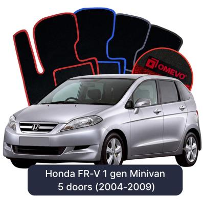 Velours-Autofußmatten OMEVO für Honda FR-V 1 gen Minivan 5 Türer (2004-2009)