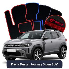 Velours-Autofußmatten OMEVO für Dacia Duster Journey 3 gen SUV (2024-...)