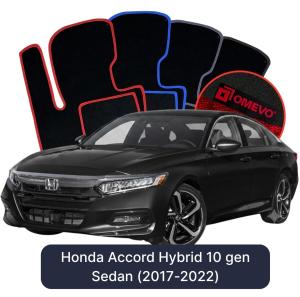 OMEVO Velours-Autofußmatten für Honda Accord Hybrid 10 gen Limousine (2017-2022)