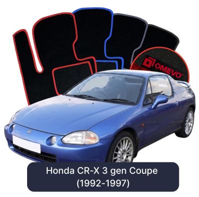 Velours-Autofußmatten OMEVO für Honda CR-X 3 gen Coupe (1992-1997)