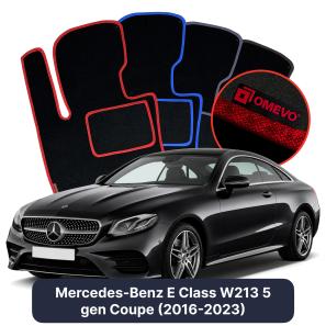 Velours-Autofußmatten OMEVO für Mercedes-Benz E-Klasse W213 5 gen Coupe (2016-2023)