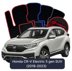 OMEVO Velours-Autofußmatten für Honda CR-V Elektromotor 5 gen SUV (2018-2023)