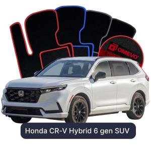 OMEVO Velours-Autofußmatten für Honda CR-V Hybrid 6 gen SUV (2023-2025)