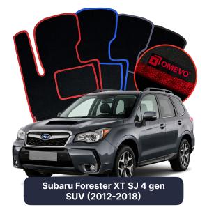 Velours-Autofußmatten OMEVO für Subaru Forester XT SJ 4 gen SUV (2012-2018)