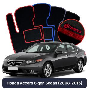 Velours-Autofußmatten OMEVO für Honda Accord  8 gen Limousine (2008-2015)