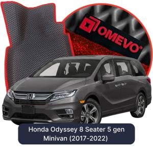 OMEVO 5D Pro EVA Fußmatten für Honda Odyssey 8-Sitzer 5 gen Minivan (2017-2022)