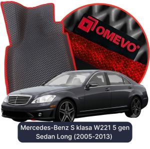OMEVO 5D Pro EVA Fußmatten für Mercedes-Benz S klasa W221 5 gen Limousine Langversion (2005-2013)