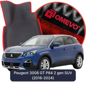 OMEVO 5D Pro EVA Fußmatten für Peugeot 3008 GT P84 2 gen SUV (2016-2024)