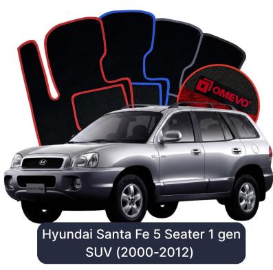 Velours-Autofußmatten OMEVO für Hyundai Santa Fe 5-Sitzer 1 gen SUV (2000-2012)