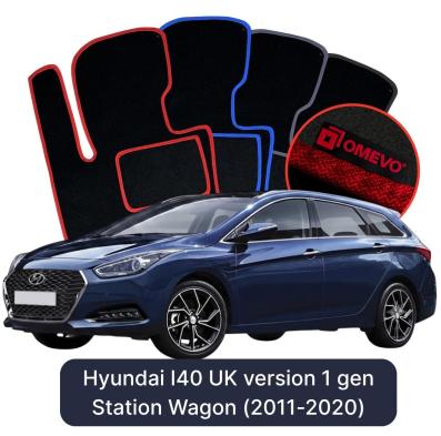 Velours-Autofußmatten OMEVO für Hyundai I40 1 gen Kombi Englische Version (2011-2020)