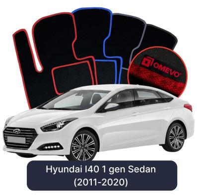 Velours-Autofußmatten OMEVO für Hyundai I40 1 gen Limousine (2011-2020)