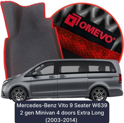 EVA Autoteppiche OMEVO für Mercedes-Benz Vito 9-Sitzer W639 2 gen Minivan 4 Türer Extra lang (2003-2014)