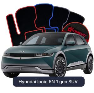OMEVO Velours-Autofußmatten für Hyundai Ioniq 5N 1 gen SUV (2023-2025)