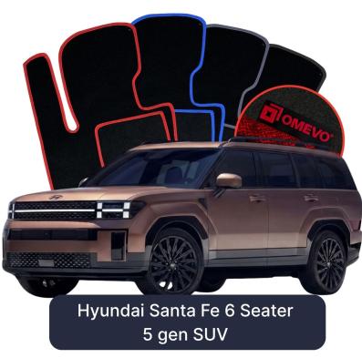 Velours-Autofußmatten OMEVO für Hyundai Santa Fe 6-osobowy 5 gen SUV (2023-2025)