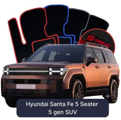 Velours-Autofußmatten OMEVO für Hyundai Santa Fe 5-Sitzer  5 gen SUV (2023-2025)